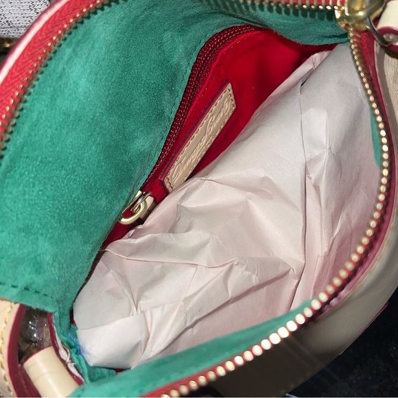Dooney and Burke NWT Rare Bone Florentine Mini Zip Crossbody - Picture 5 of 8